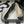 CC 25S 20mm Chain Bow Single Flat White Sheepskin Black Grosgrain 247655