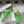CD 26 Flat Mule Glossy Green Patent Cowhide 593597
