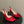 CD 26 Slingback 85 Red Beige Leather Silk Fabric 593603