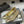 CC 26 Beaded Sequin Pump With Double C Pearl Heel Gold Mesh Leather 593159