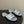 CC 26s Flat Slippers Gray Fabric Sheepskin 649489