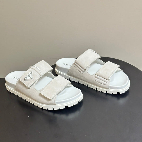 Pra 26s Band Sandals White Suede 834764