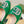 GG Double G patent leather slingback ballet flats Glossy Forest Green