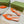 GC Horsebit Slingback Pump 10mm Orange Canvas Sheepskin 294540