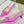GC Horsebit Slingback Pump 50mm Pink Canvas Sheepskin 294547