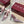 HIGH SLINGBACK 10 CM IN CHERRY RED SILK WITH FULL RHINSTONES