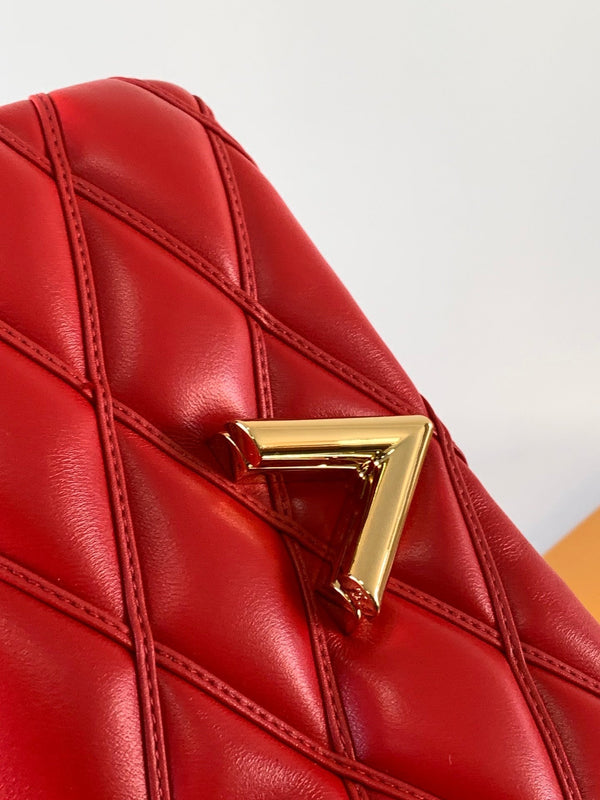 LV GO-14 MM 23cm Red Lambskin GHW