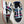 HM Men's Gate Sandal Blue Calfskin Printed Fabric 655431