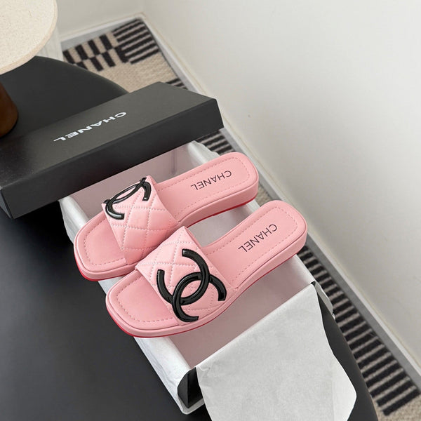 CC 26K Cambon Slippers Pink Lambskin 670824