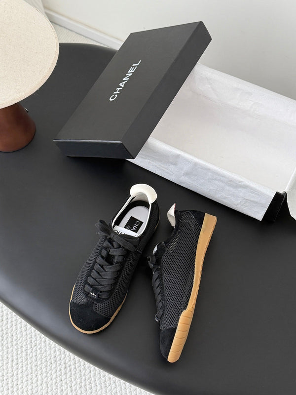 CC 26s Casual Shoes Black Brown Mesh Suede 914907