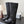 CC 26s Embroidered Logo Knee High Boots Black Pony Hair 127788