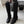 CC 26s Embroidered Logo Knee High Boots Black Pony Hair 127788
