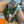 Flagship Scarf 140 CM In Dark Green Colorful Cashmere And Mulberry Silk 376506
