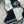 SCARF 190 CM IN BLACK MIX WHITE CASHMERE AND WOOL 401998