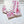 CC 25 Scarf 90CM In White Pink Colorful Cashmere 293050