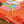 LV Double-sided Scarf 90cm Coral Orange Twill Silk 136589