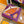 LV Scarf 90cm Purple Orange Twill Silk 136597