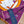 LV Scarf 90cm Purple Orange Twill Silk 136597