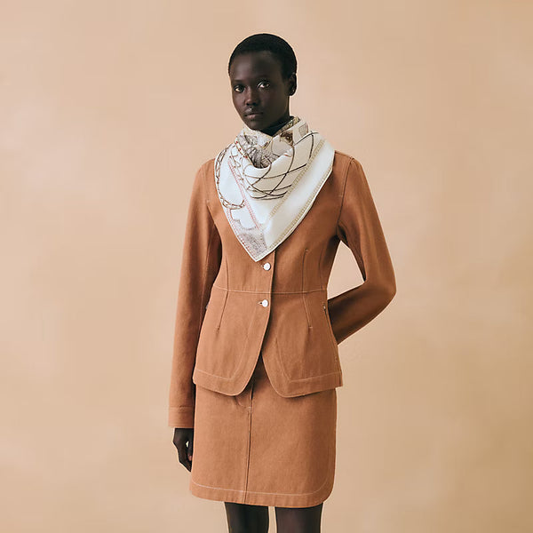 HM 26s Chevaux d'Hephaistos 90x90cm Scarf Twill Silk 402765