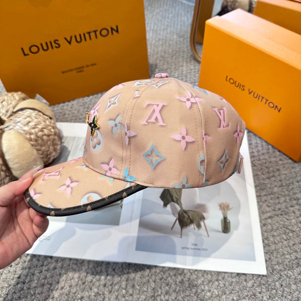 LV Baseball Cap Pink Colorful Monogram Pattern Canvas 983651