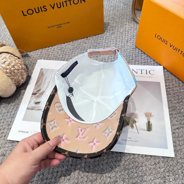 LV Baseball Cap Pink Colorful Monogram Pattern Canvas 983651