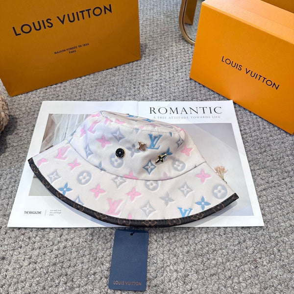 LV 26s Sun Hat White Colorful 983654