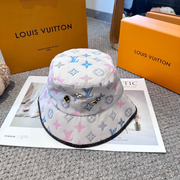 LV 26s Sun Hat White Colorful 983654