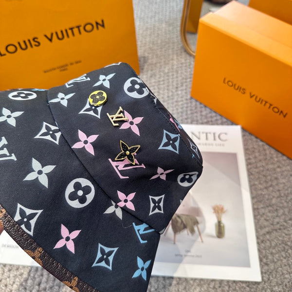 LV 26s Sun Hat Black Colorful 983655