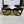 SQUARE SUNGLASS 575840 IN BLACK ACETATE GREEN LENSES