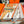 Carré Harnais De Cœur Scarf 90 CM In Orange Colorful Silk 306470