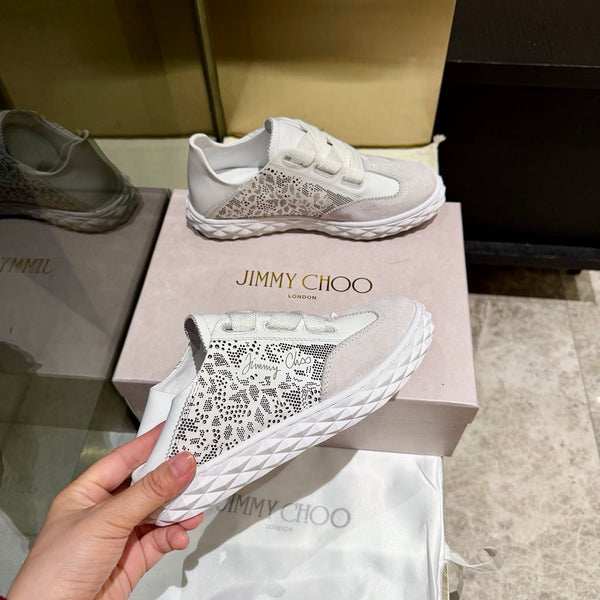 Jimmy Diamond Light Flex Sneaker White Light Grey Suede Leather 715046