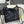 CC 22 Bag Mini Gray Black Camellia Pattern Demin Silver Hardware 243630