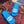 GG INTERLOCKING G SLIDE SANDAL BRIGHT BLUE RUBBER