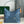 Bohème Hobo Bag 42cm Deep Blue Canvas Chevroches Calfskin