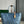 Saint Louis PM Bag 34cm In Deep Blue Canvas Chevroches Calfskin