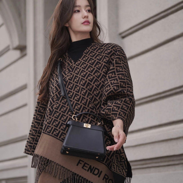 FF 140CM Two-tone Brown Black Wool 103678
