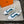 HM Men's Bouncing Sneaker White Blue Calfskin Suede