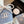mule sandal white blue embroidered fabric calfskin