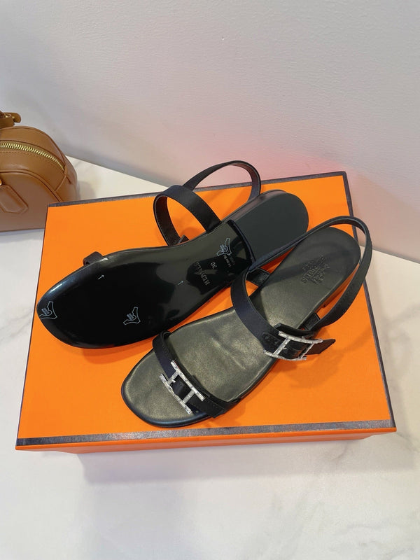 HM Paris Sandals Black Lamskin 374209