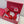 Viv Chips Ballerina Flat Red Silk 329266