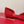 Viv Chips Ballerina Flat Red Silk 329266