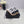 CC 26s Half-Length Slippers Black White Sheepskin 104252