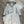 LP 25 Hooded Long Goose Down Light Gray Jacket with Fur Trim 124985