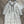 LP 25 Hooded Long Goose Down Light Gray Jacket with Fur Trim 124985
