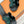 0ran 45 sandal dark green velvet goatskin