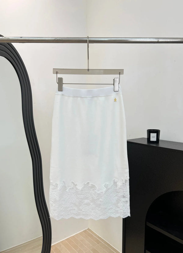 CC 26s Lace Hem Midi Skirt 1313