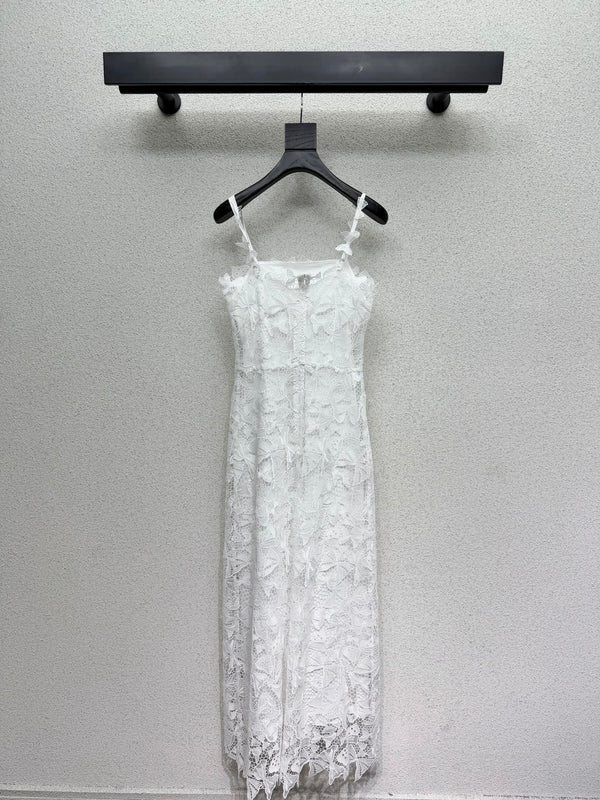 CD Water-soluble Floral Lace Long Dress 393910