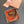 MICRO BAG 7 IN TAWNY BROWN SMOOTH LAMBSKIN ORANGE STRAP