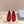 PRA 25s Ballet Flats with Small Buckle Red Suede 449709