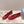 PRA 25s Ballet Flats with Small Buckle Red Shiny Cowhide 449712